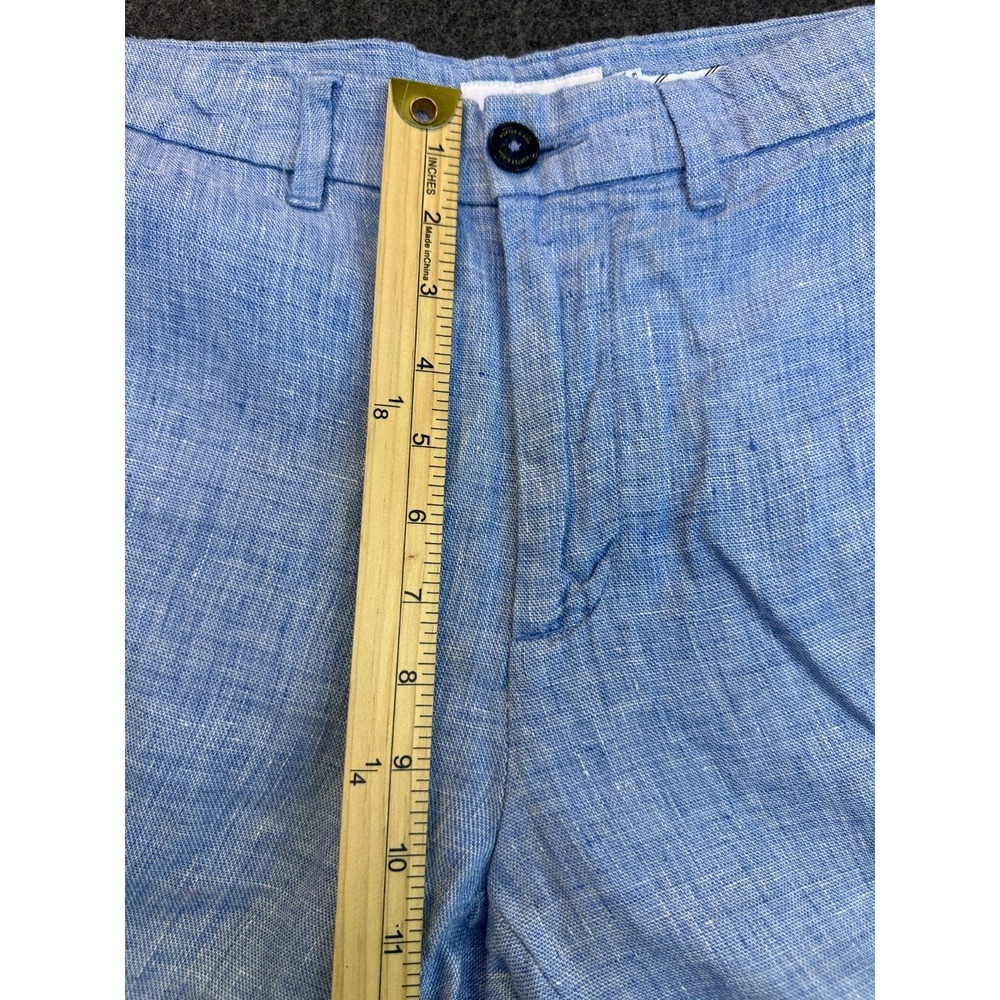 Porter & Ash 100% Linen Heather Blue 9" Inseam Shorts Men's Size 29 Casual Beach - Picture 14 of 16